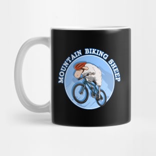 Mountain biking sheep Mug